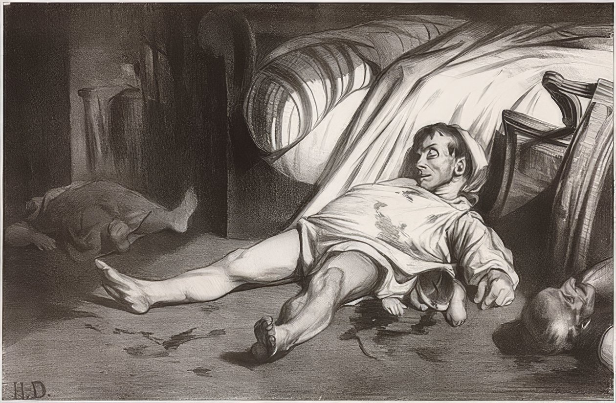 Rue Transnonain, 15 Nisan 1834. 1834 by Honoré Daumier