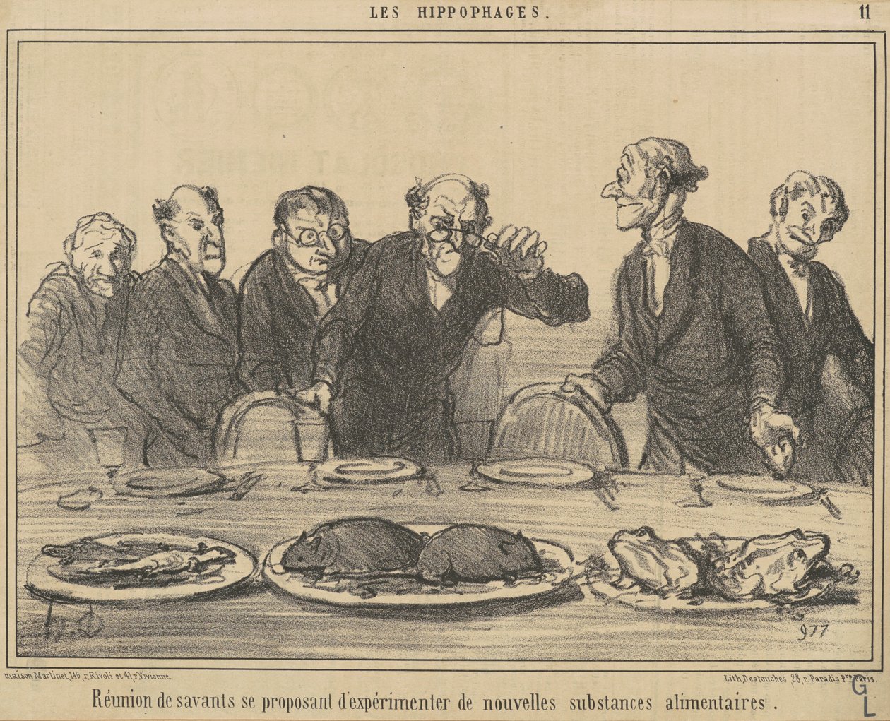 Akademisyenlerin buluşması... by Honoré Daumier