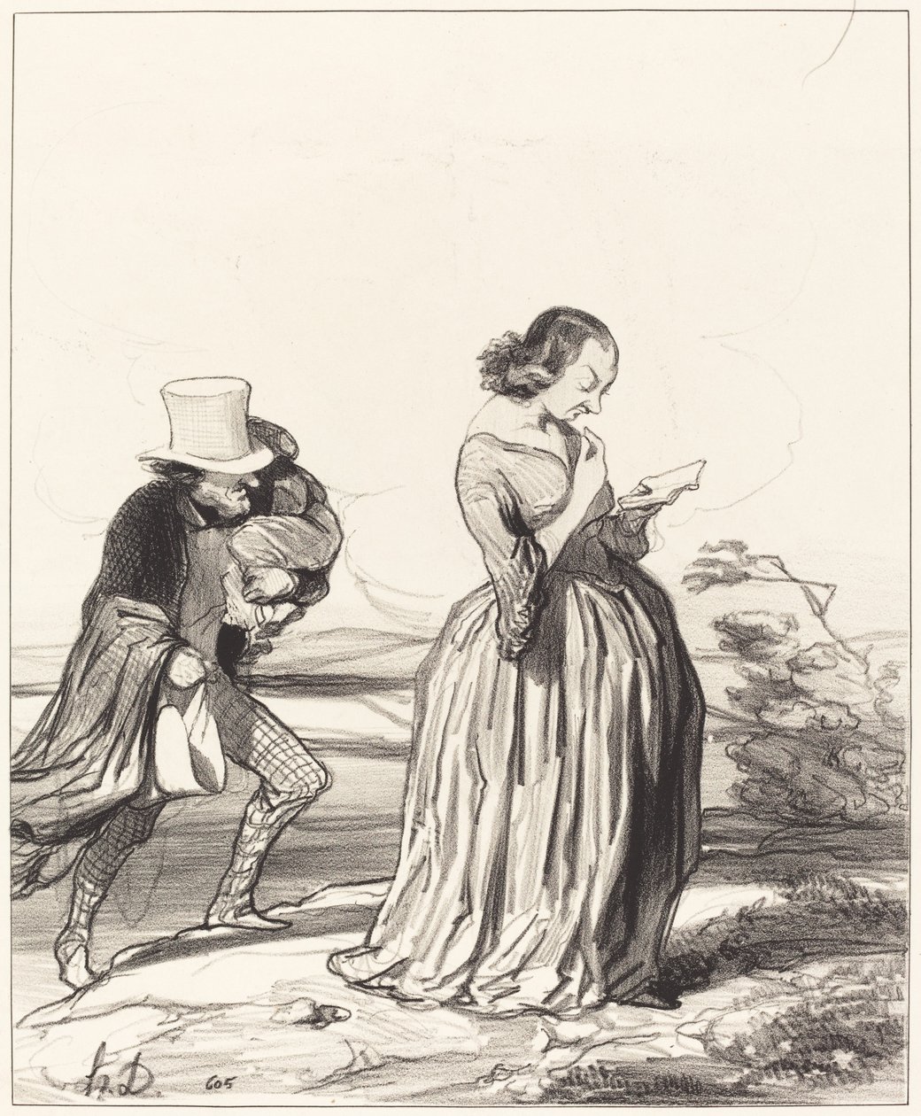Saperlotte!... isterdim ki... karım bitirmişti... by Honoré Daumier