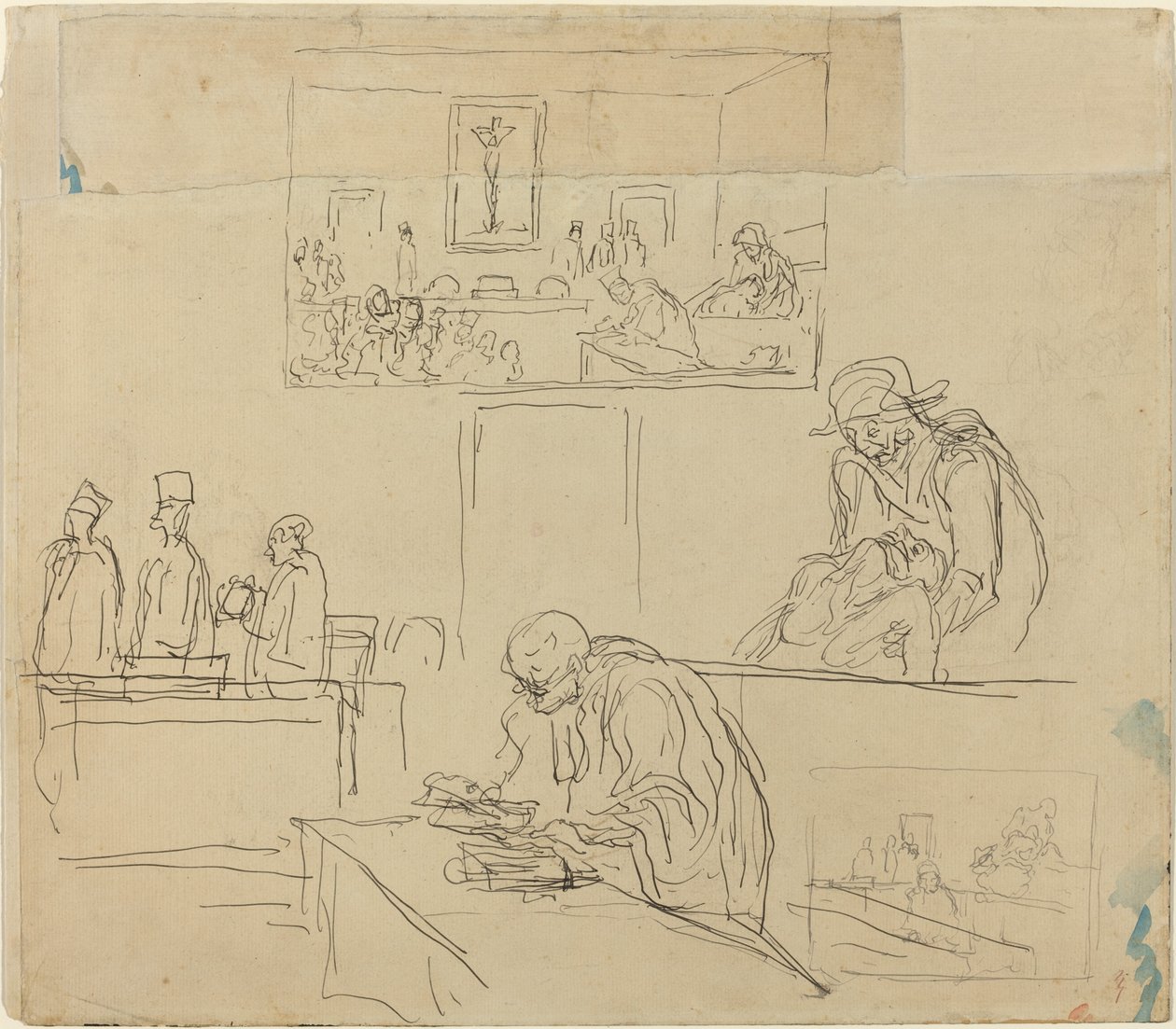 Mahkeme Sahnesi (Karar) by Honoré Daumier