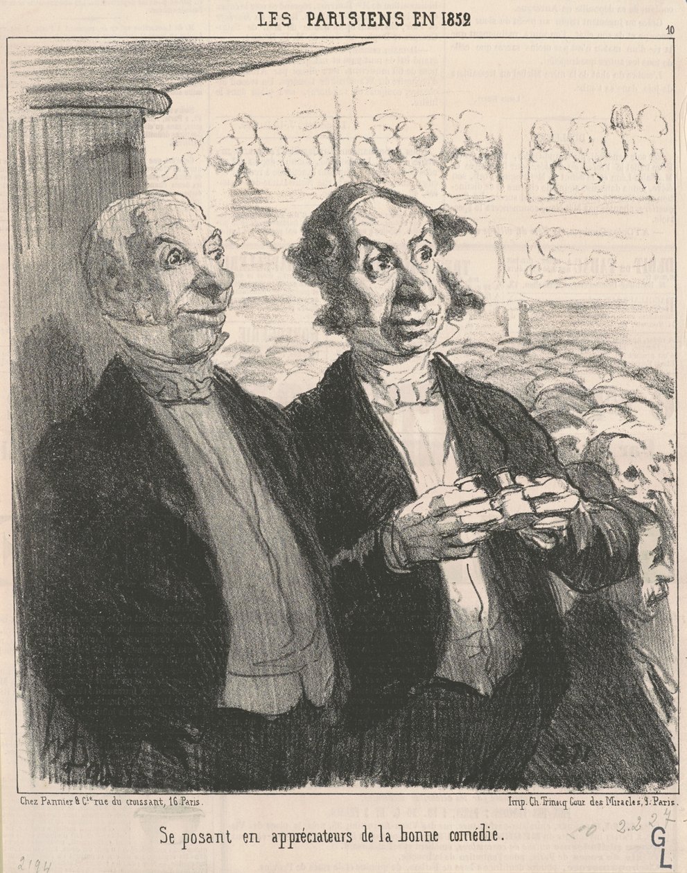 takdir eden biri olarak poz vermek by Honoré Daumier