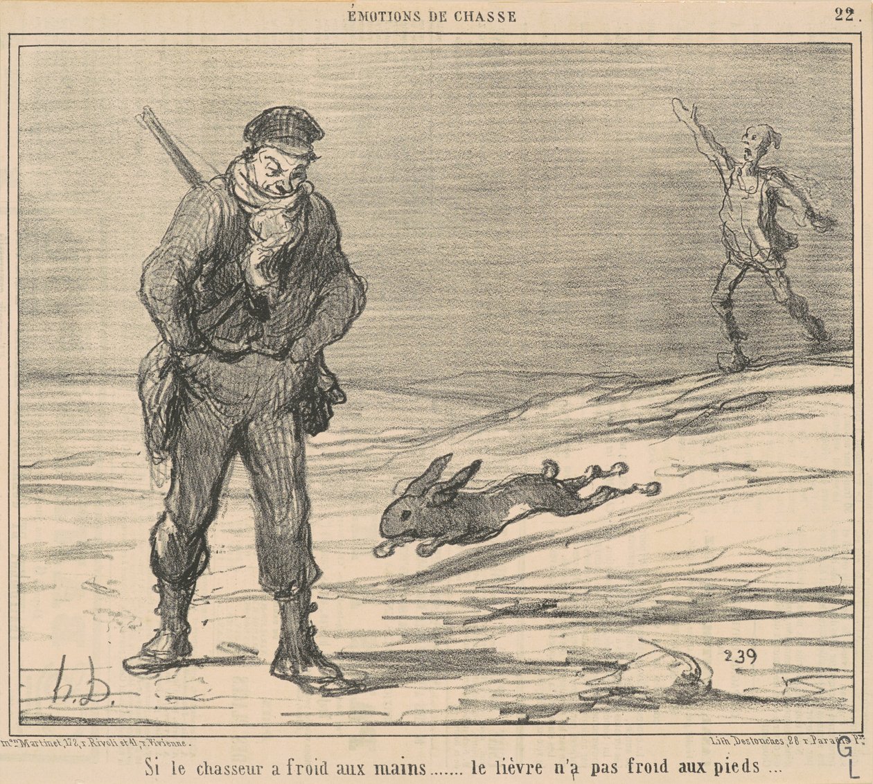 Avcı üşürse tavşan üşümez... by Honoré Daumier