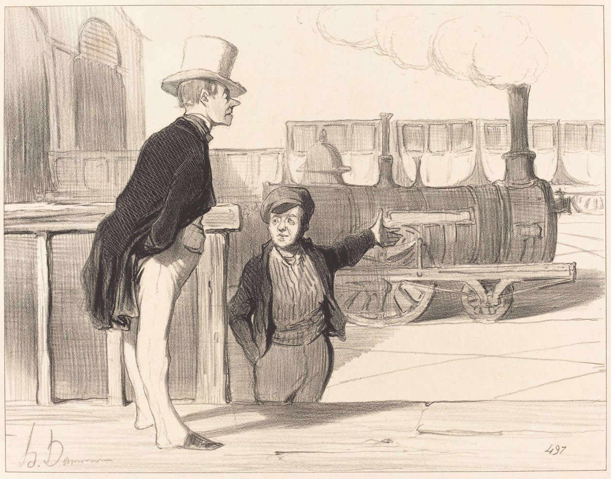 Makinem iyiyse? Bence de... by Honoré Daumier