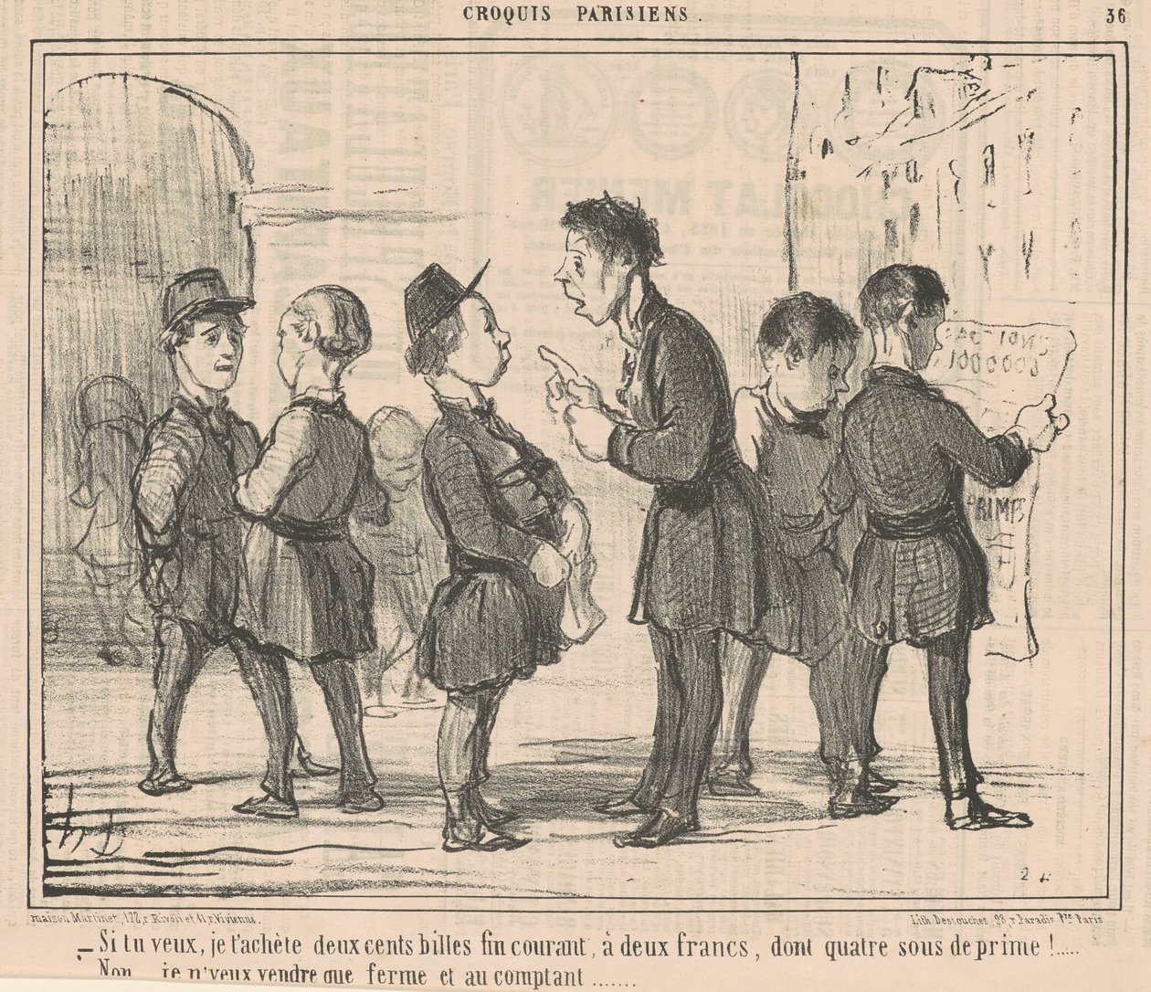 İstersen sana iki yüz bilye alırım... by Honoré Daumier