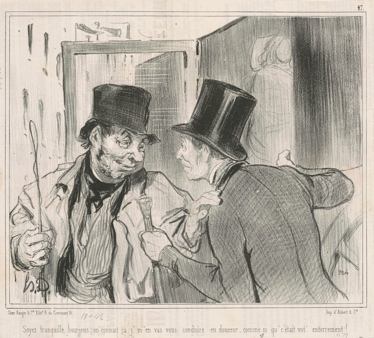 Sakin ol burjuva, biliyoruz by Honoré Daumier
