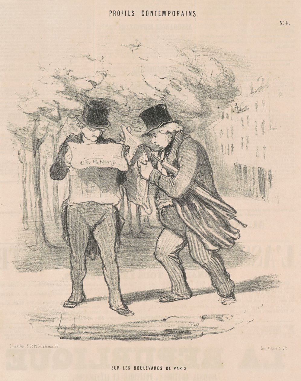 Paris bulvarlarında by Honoré Daumier