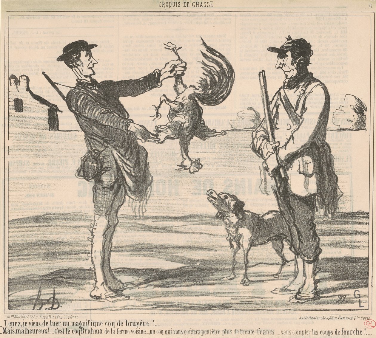 Burada, az önce muhteşem bir... by Honoré Daumier