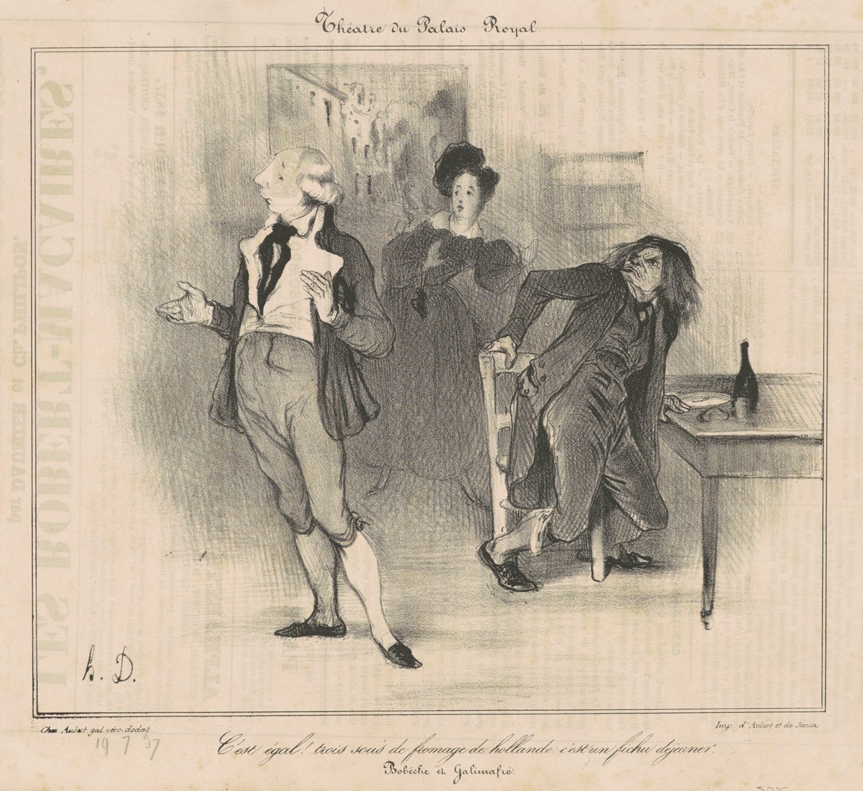 Kraliyet sarayı tiyatrosu... by Honoré Daumier