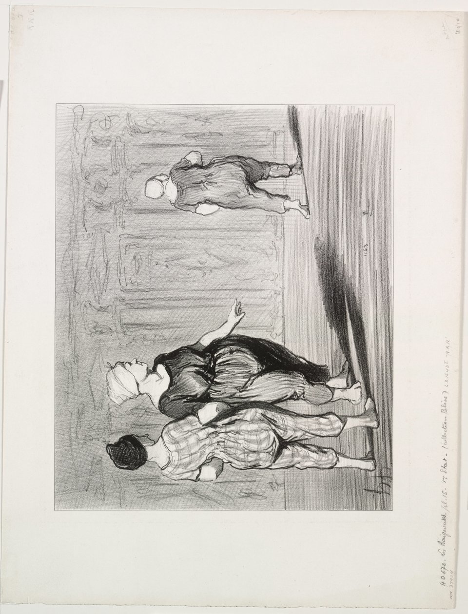 Yıkananlar, levha 15: Yine onun, güzel bir moda, Madam Coquardeau! by Honoré Daumier