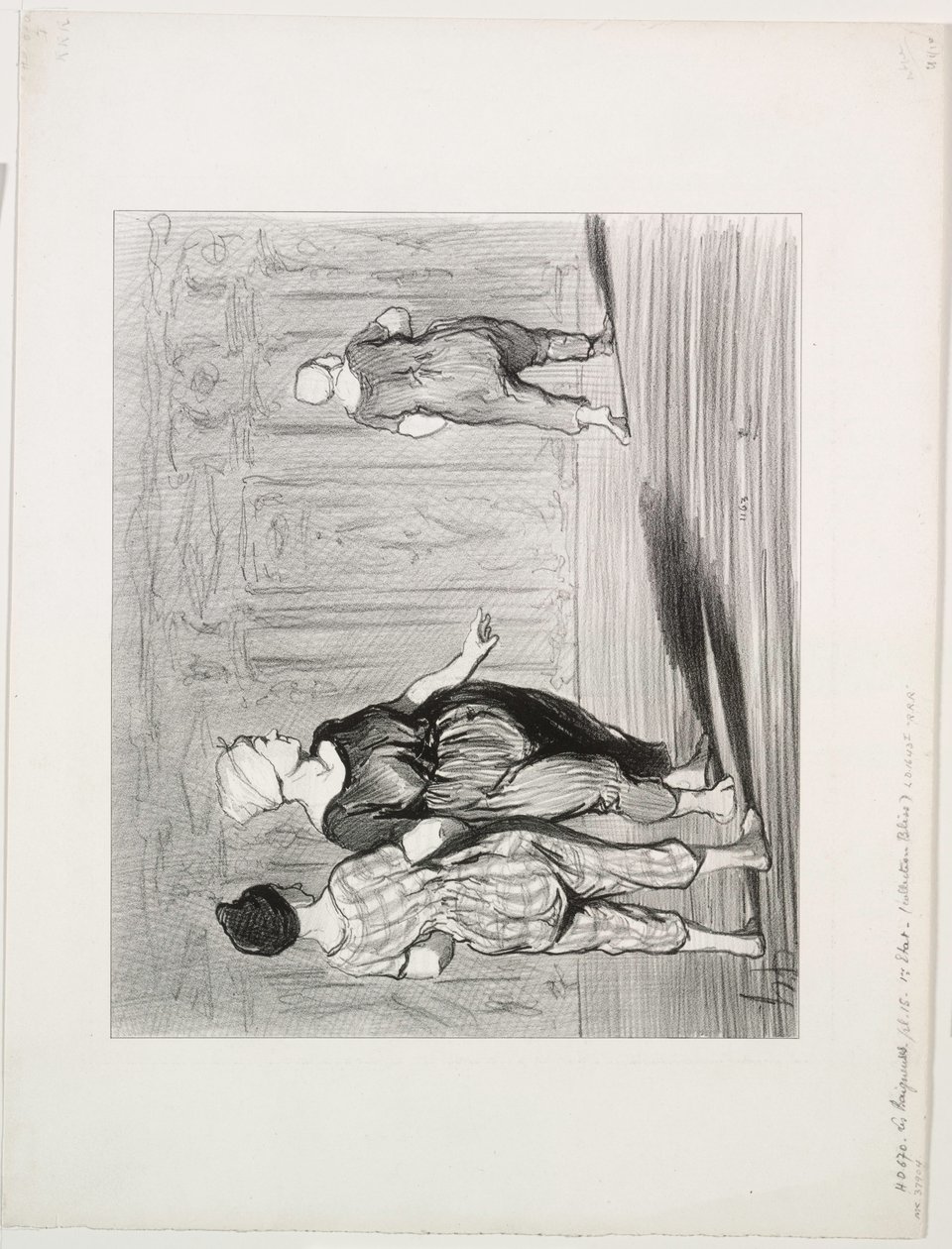Yıkananlar, levha 15: Yine onun, güzel bir moda, Madame Coquardeau!, 1847. by Honoré Daumier