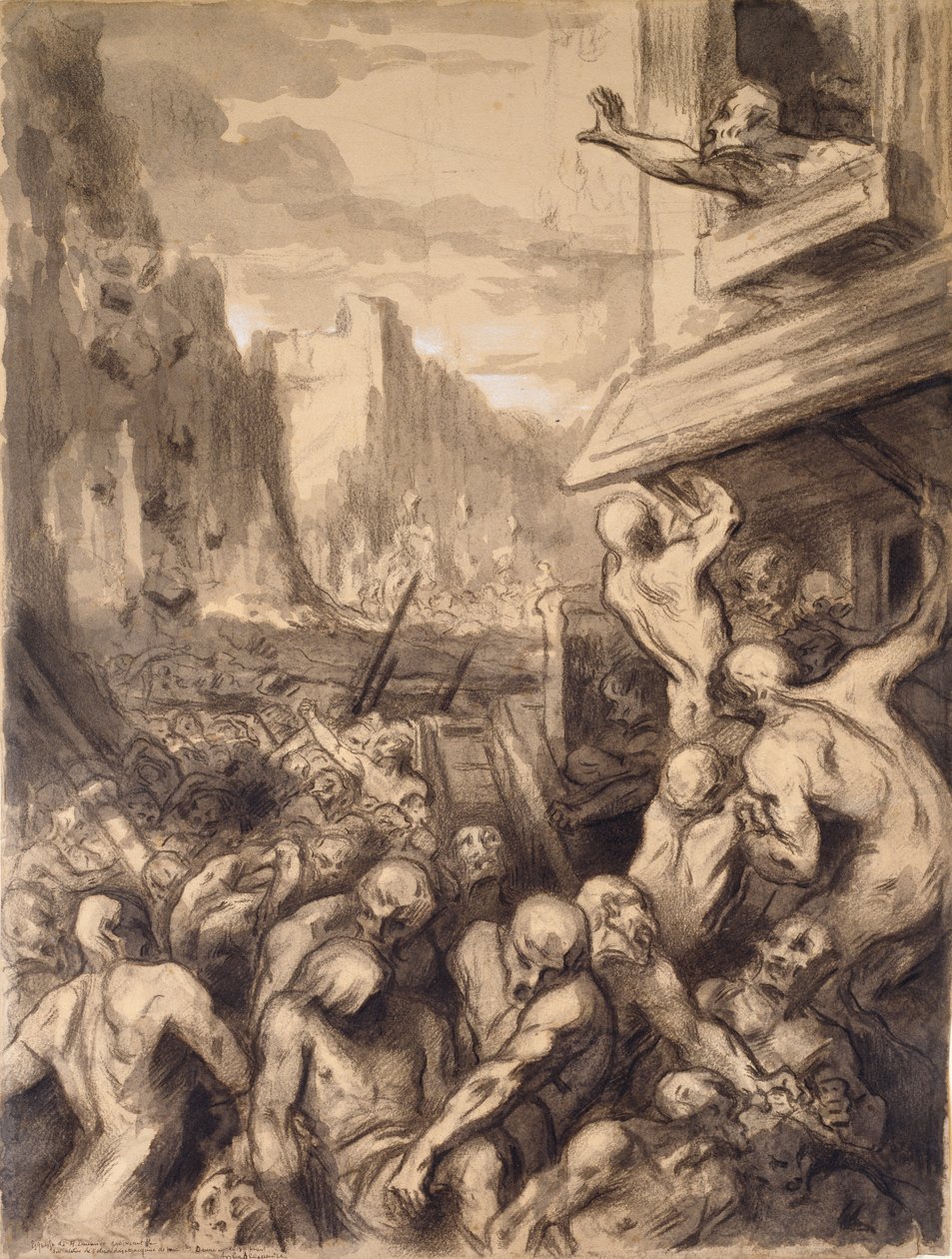 Bir Şehrin Yıkımı, 19. yüzyıl ortası by Honoré Daumier
