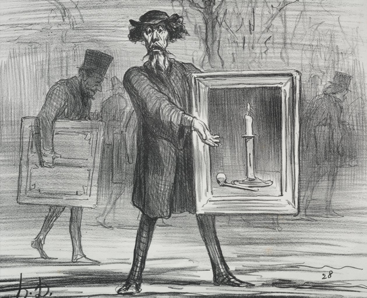 1859 Sergisi (levha 1): Bunu Reddettiler Cahiller! by Honoré Daumier