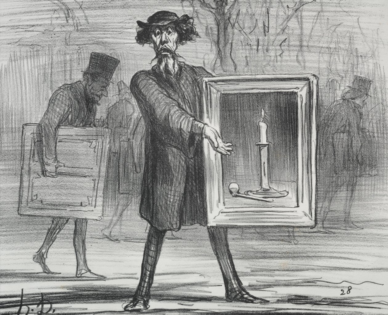 1859 Plaka Sergisi 1: Bunu Reddettiler, Cahiller!, 1859. by Honoré Daumier