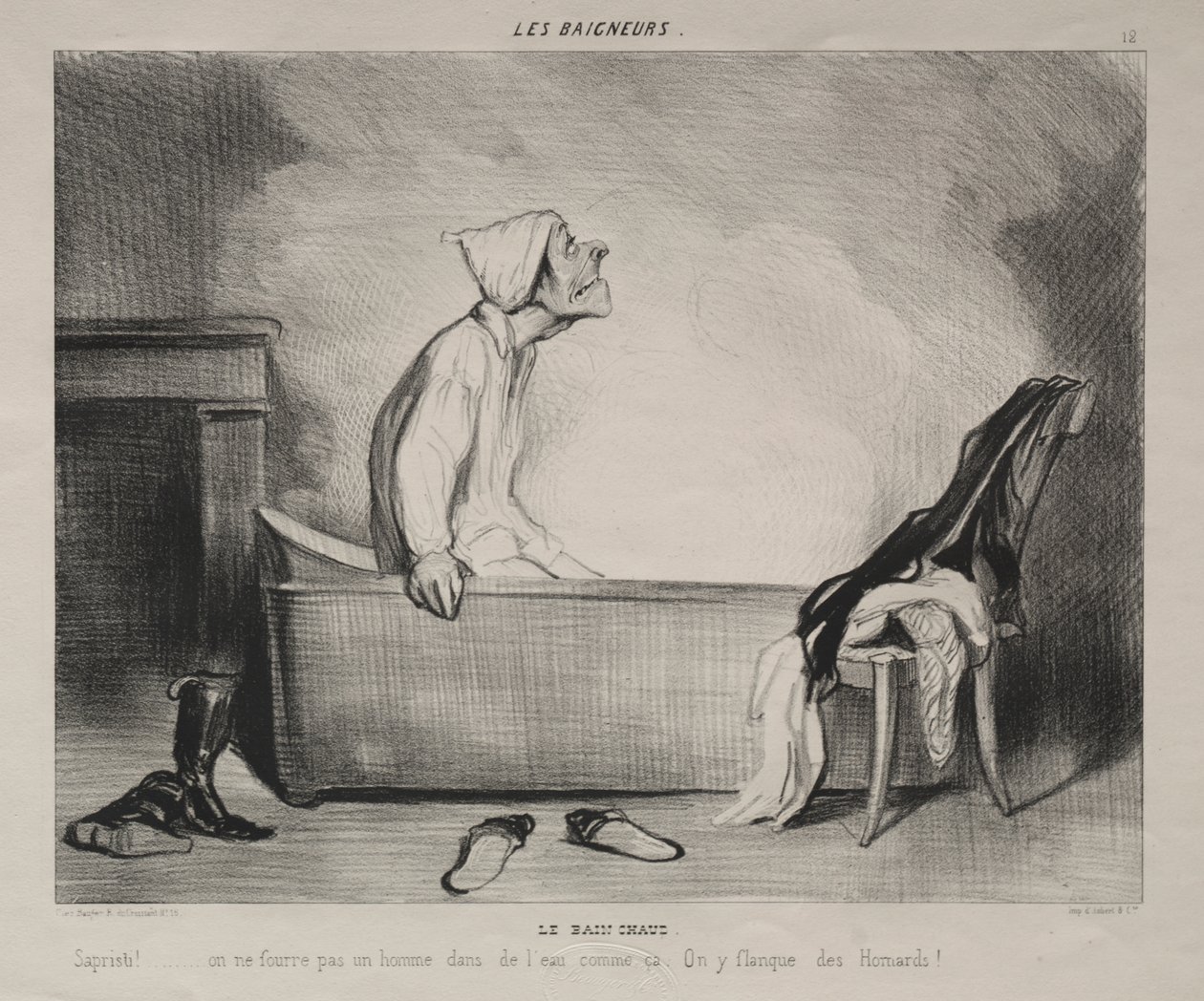 Sıcak Banyo by Honoré Daumier