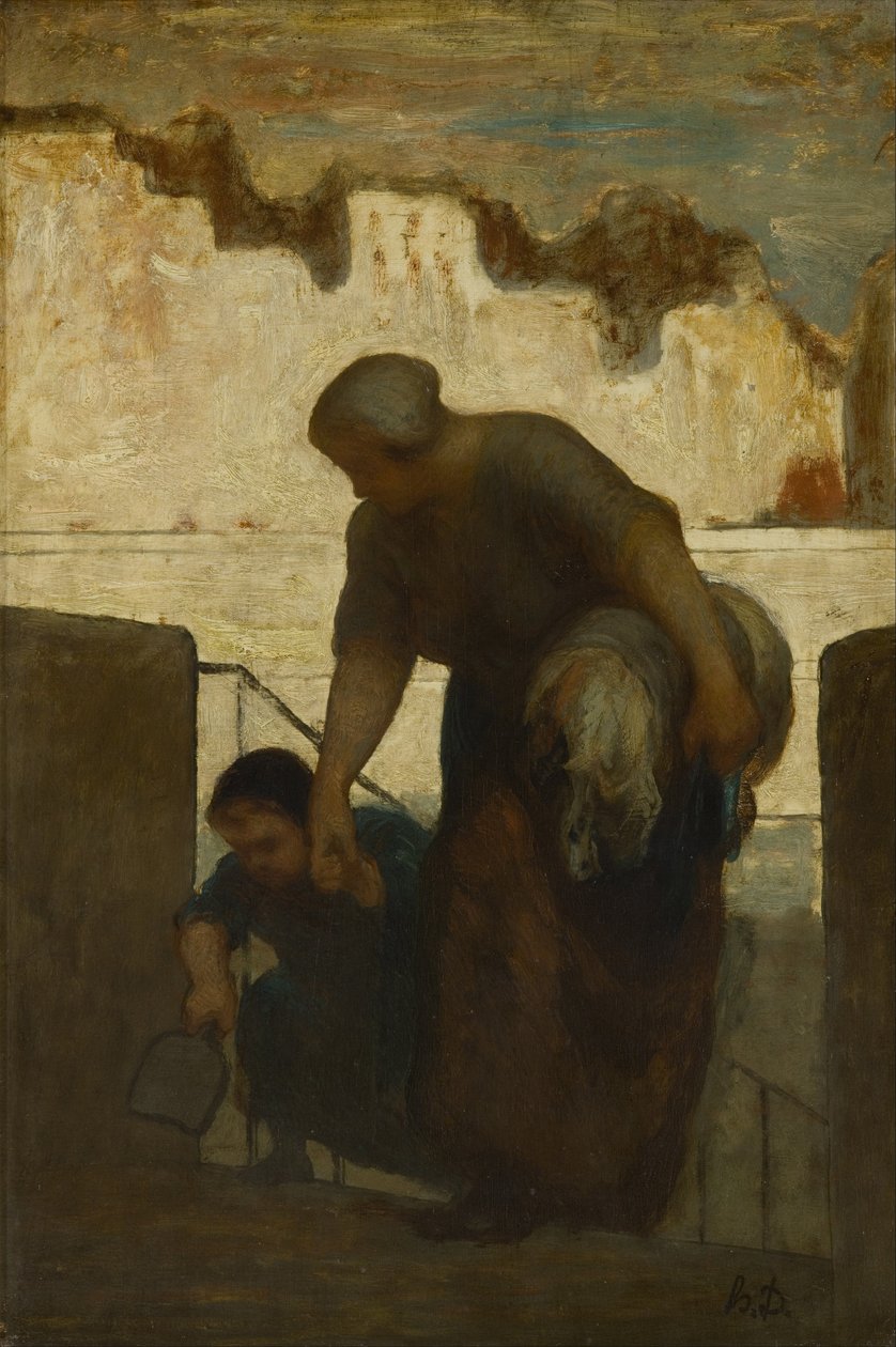Çamaşırcı, yaklaşık 1863 by Honoré Daumier