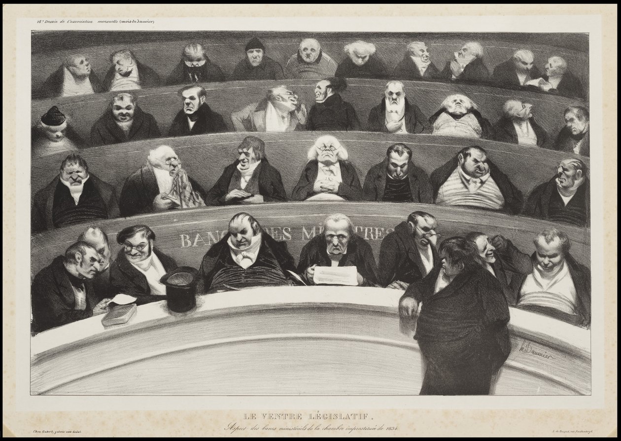 Yasama Karnı, 1834 by Honoré Daumier