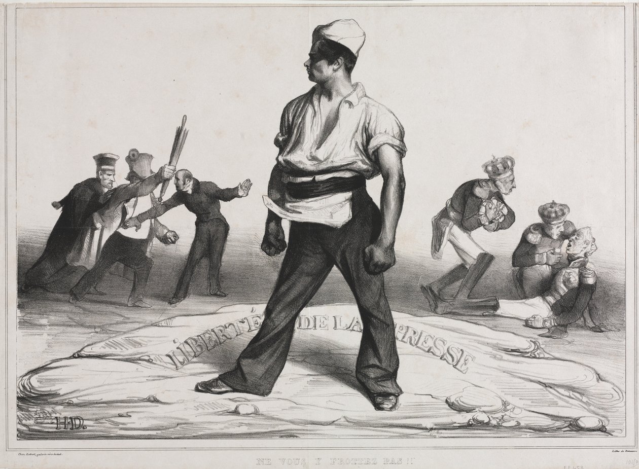 Aylık Dernek (levha 20): Buna karışmayın! by Honoré Daumier