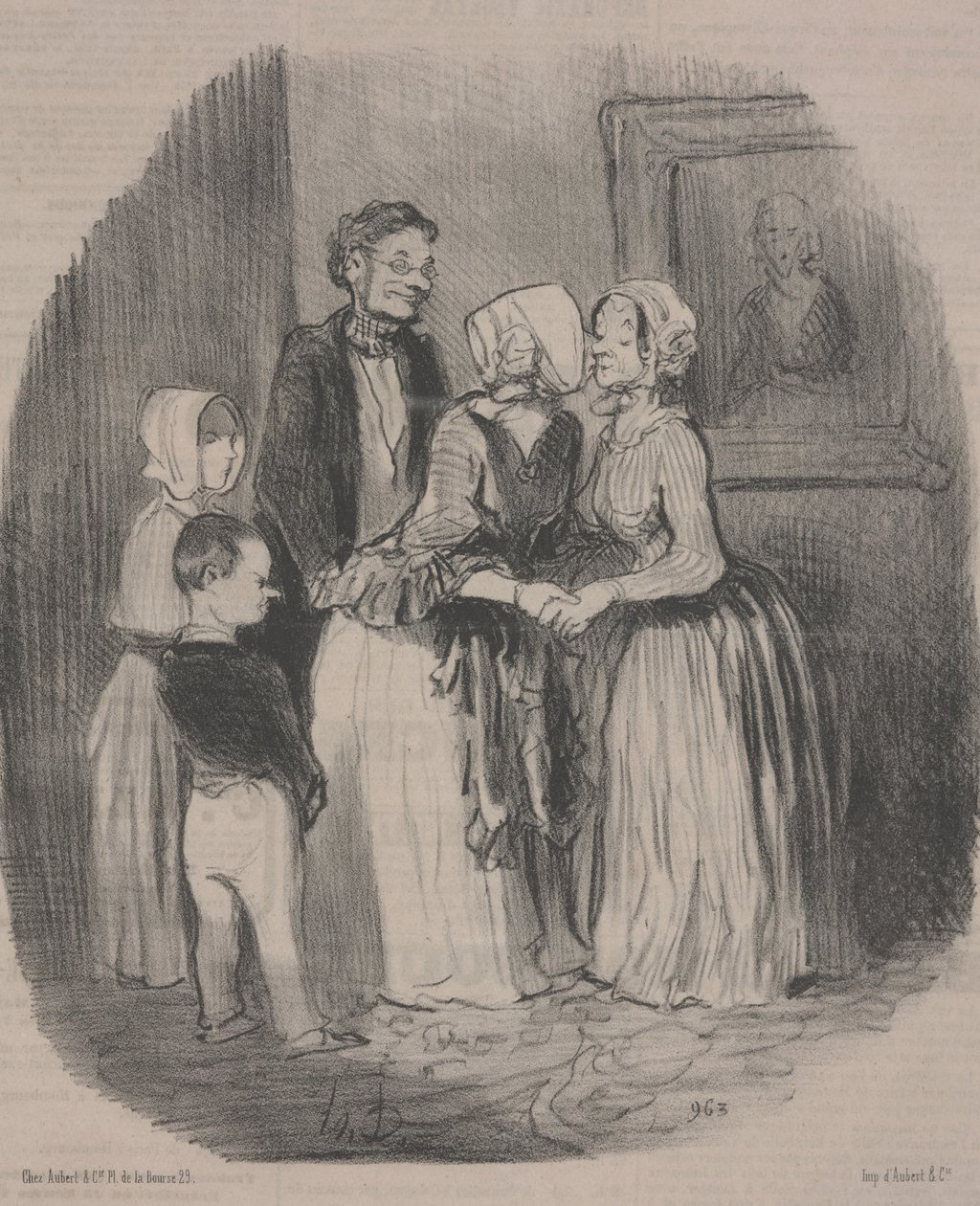 Rabourdin Teyzeye Zorunlu Yeni Yıl Ziyareti by Honoré Daumier