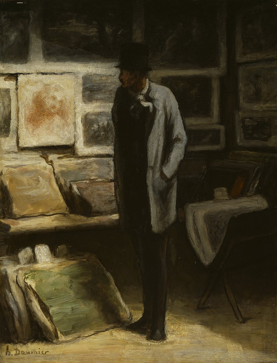 Baskı Koleksiyoncusu, c.1857-63 by Honoré Daumier