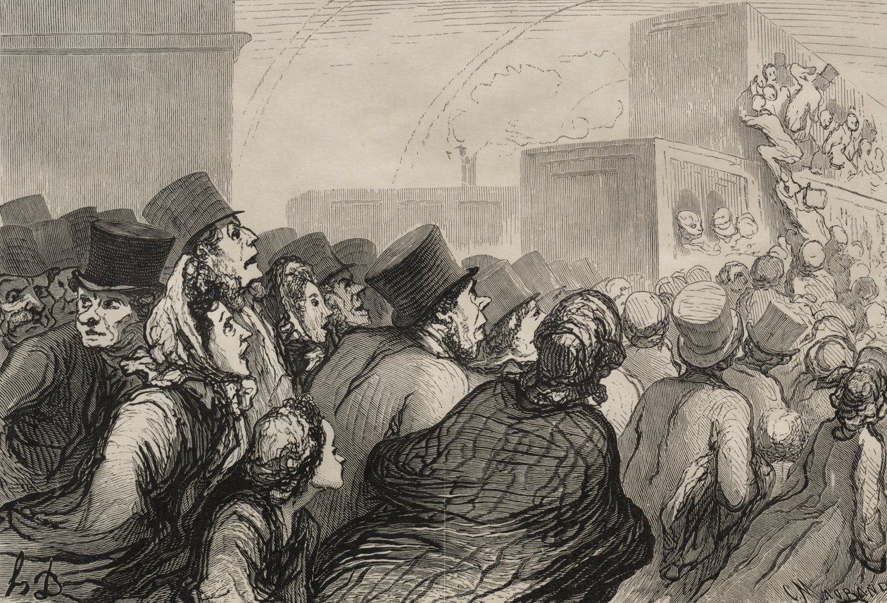 Demiryolu: Pazar Gezisi. by Honoré Daumier