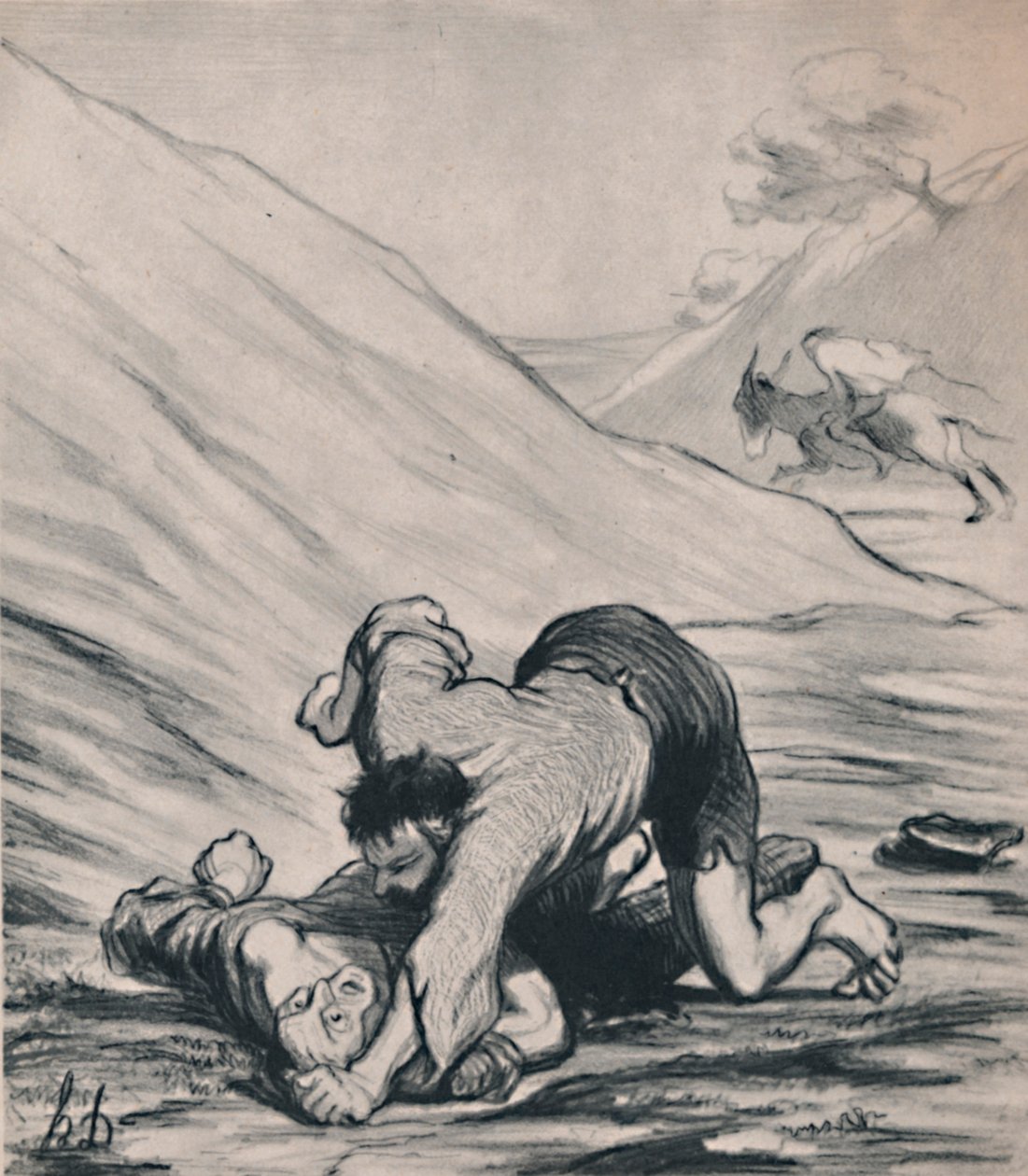 Soyguncular ve Eşek, 1860 dolayları, 1946. by Honoré Daumier