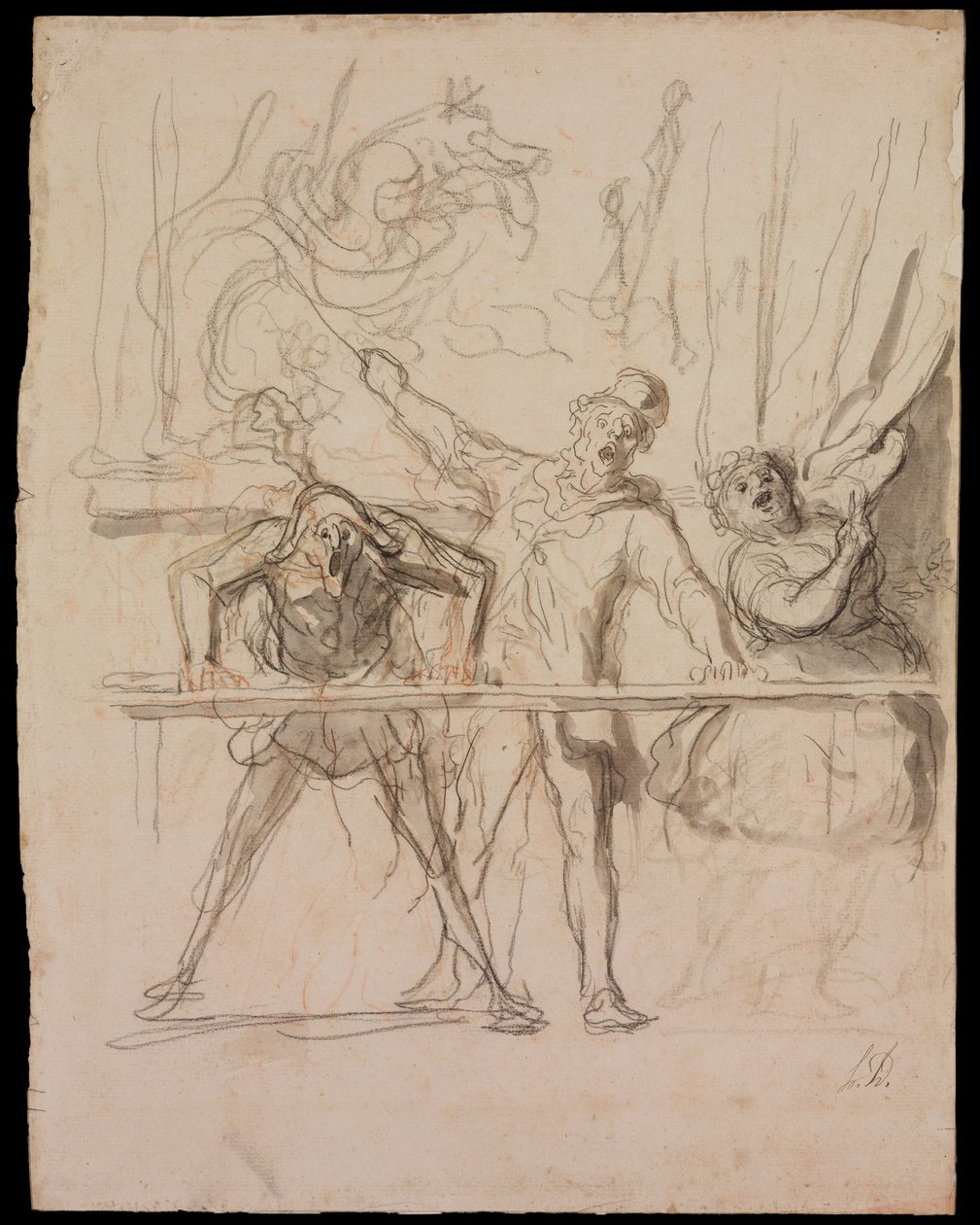 Yan Gösteri by Honoré Daumier