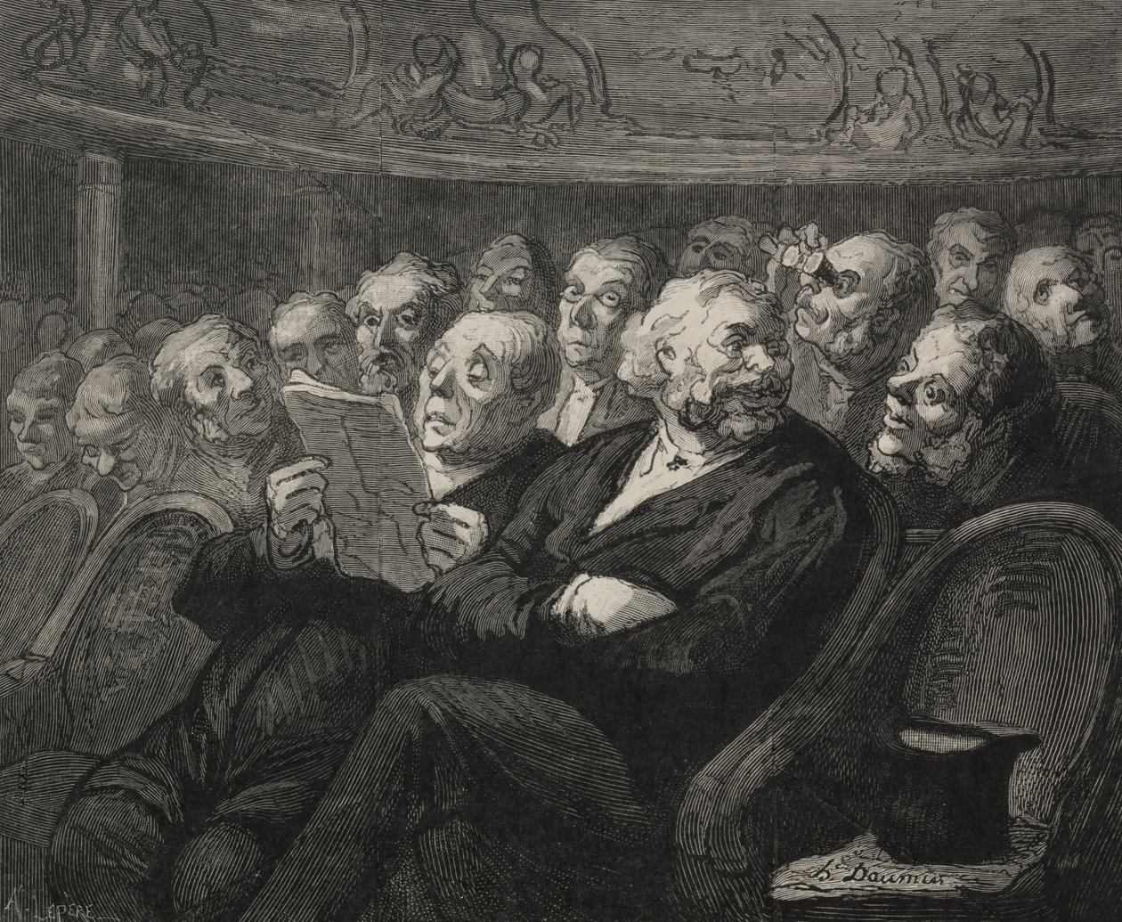 Tiyatro: Orkestra Çukuru. by Honoré Daumier