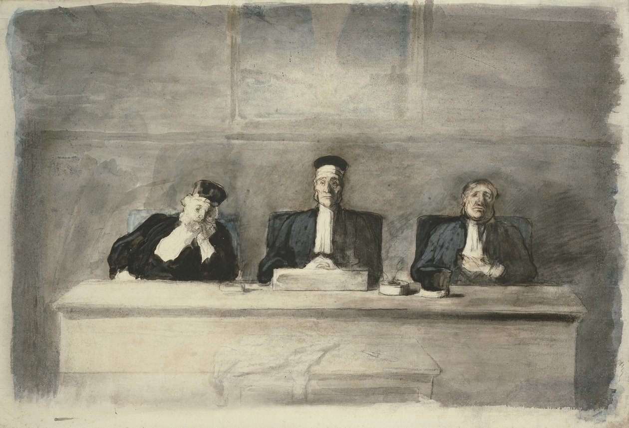 Üç Yargıç, 1858-60 by Honoré Daumier