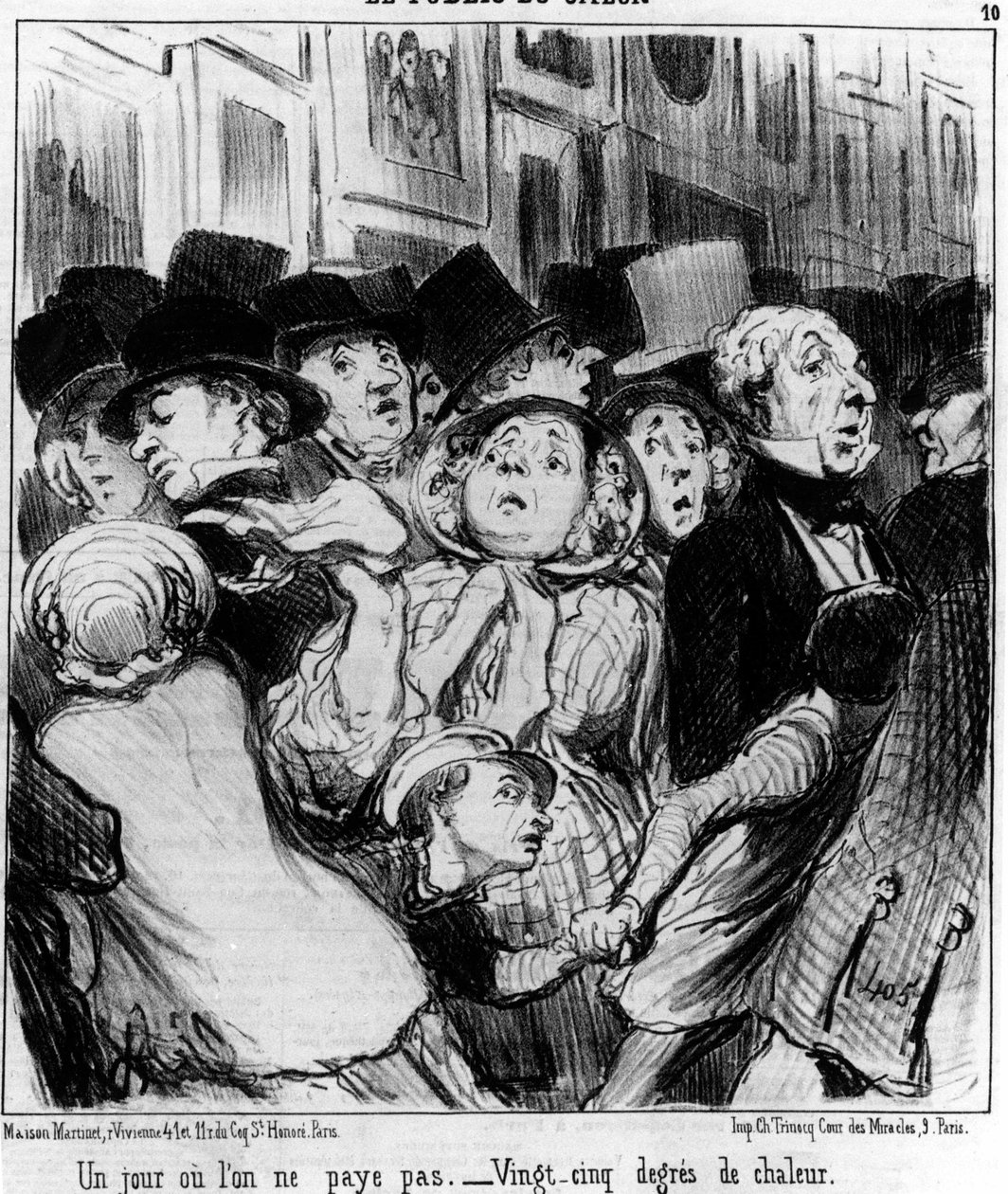Gösterinin seyircisi. Bir gün ödemezsin. Honore Daumier