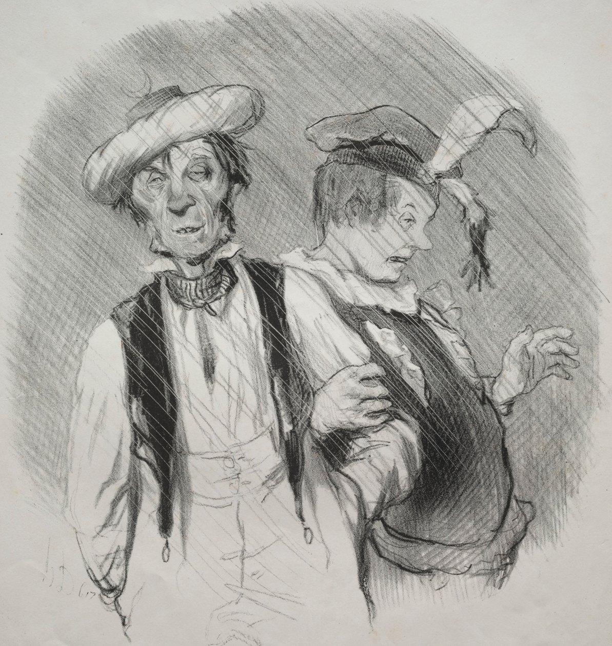 Hayatın güzel günleri, levha 18: Mardi Gras, 1844. by Honoré Daumier