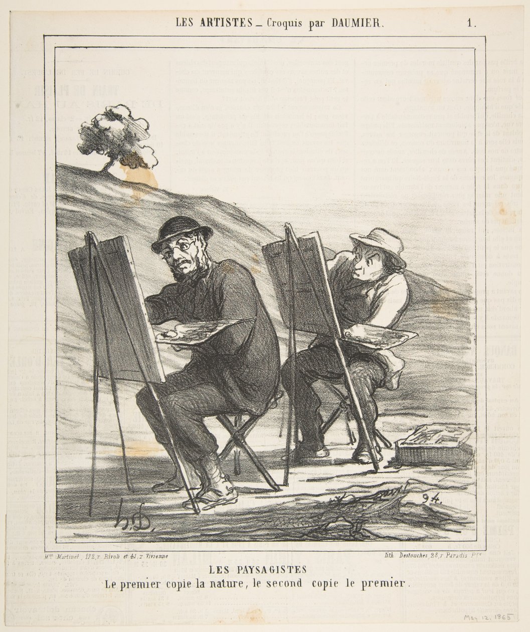 Peyzaj ressamları, ilki doğayı kopyalar, ikincisi ilkini 12 Mayıs 1865