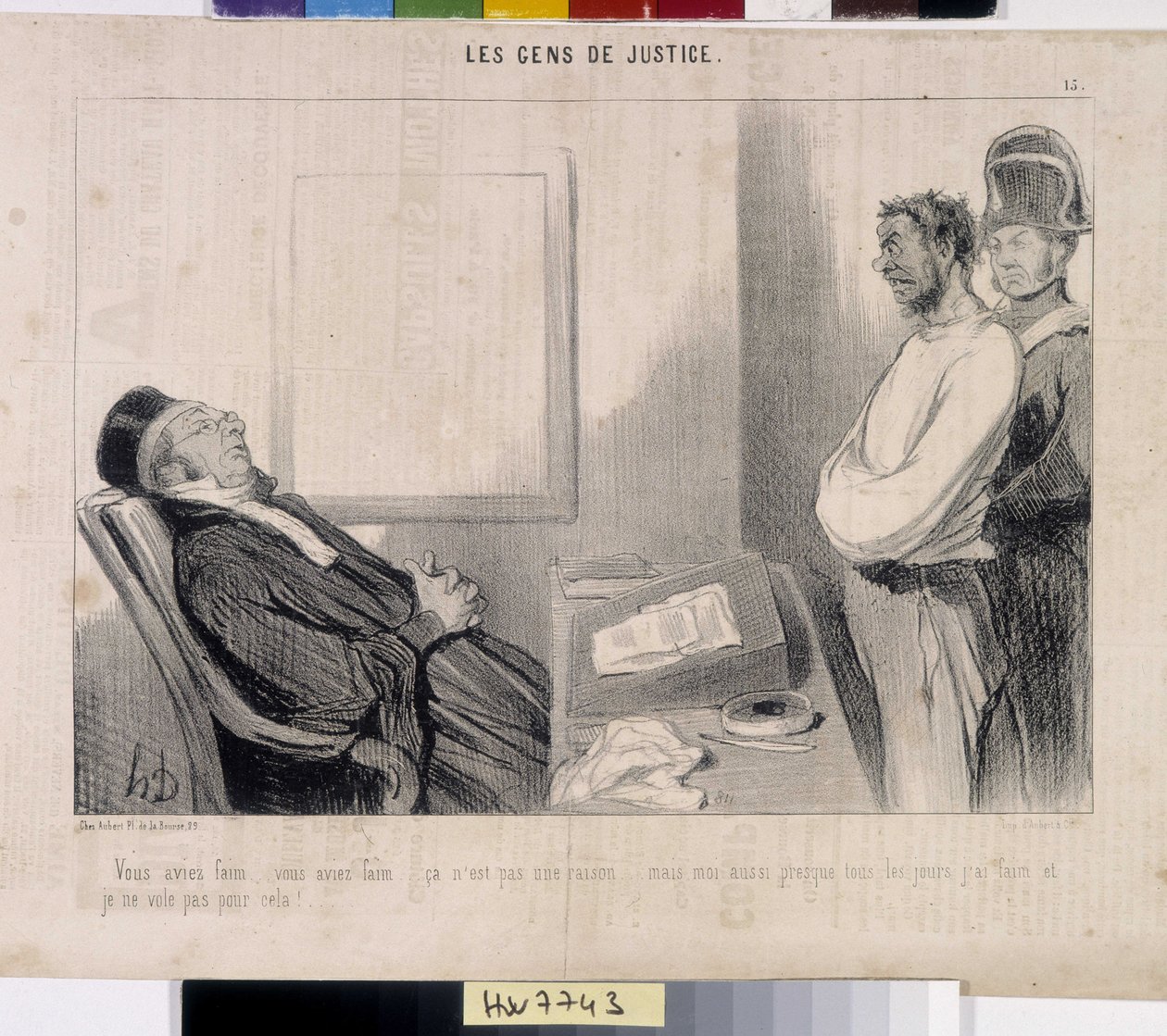 Adalet halkı. Honore Daumier (1808-1879) imzalı karikatür, 37,5x28. Le”” Charivari”” gazetesinden alıntı, Musee des Beaux Arts, Palais Longchamp, Marsilya. by Honoré Daumier