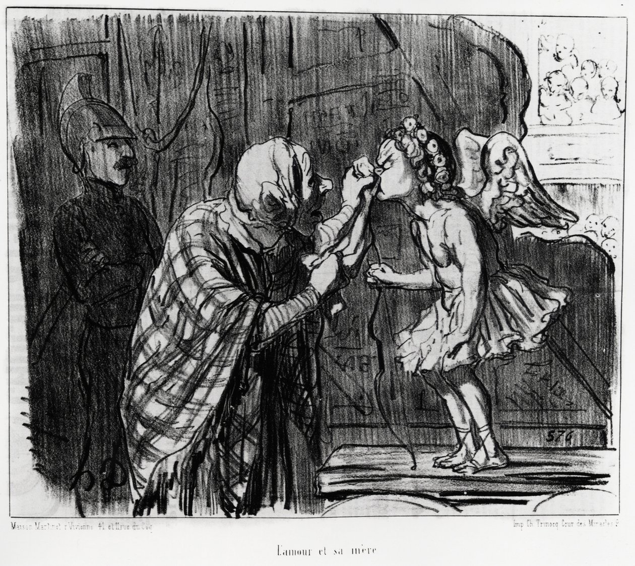 Tiyatro skeci: aşk ve anne. Illustration d