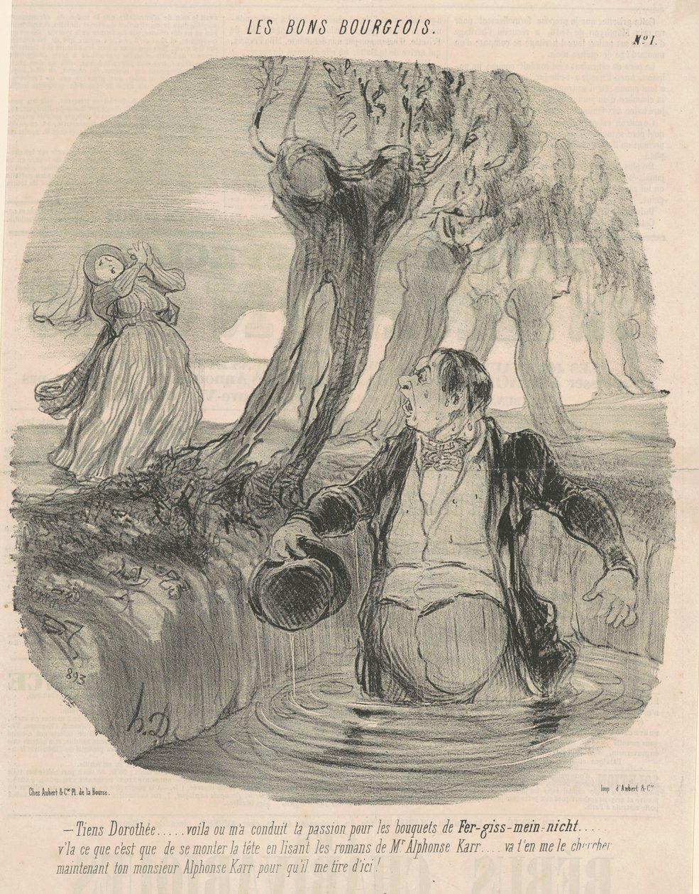 Hey Dorothée... İşte yönlendirildiğim yer... by Honoré Daumier