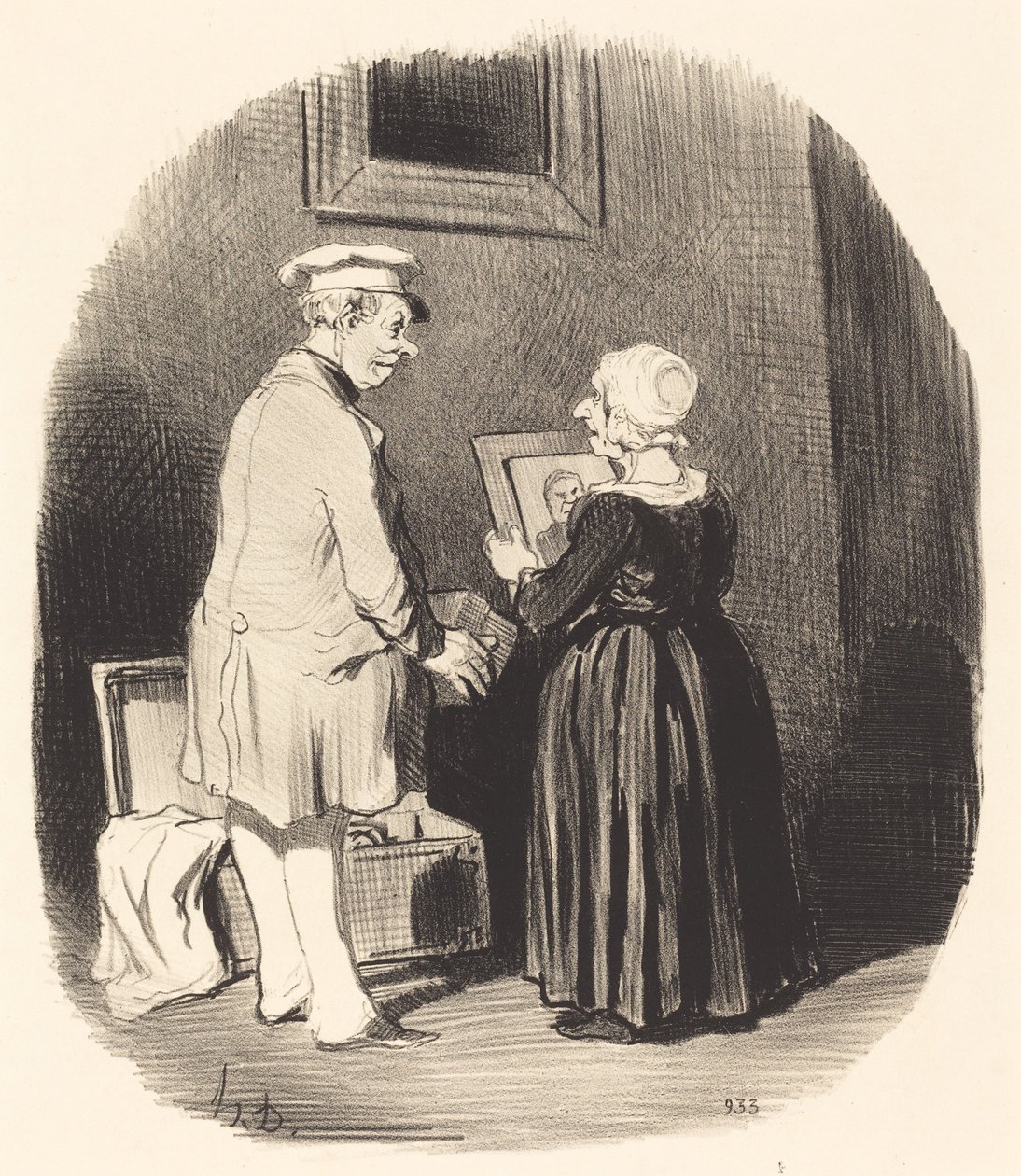 İşte karım, işte portrem... by Honoré Daumier