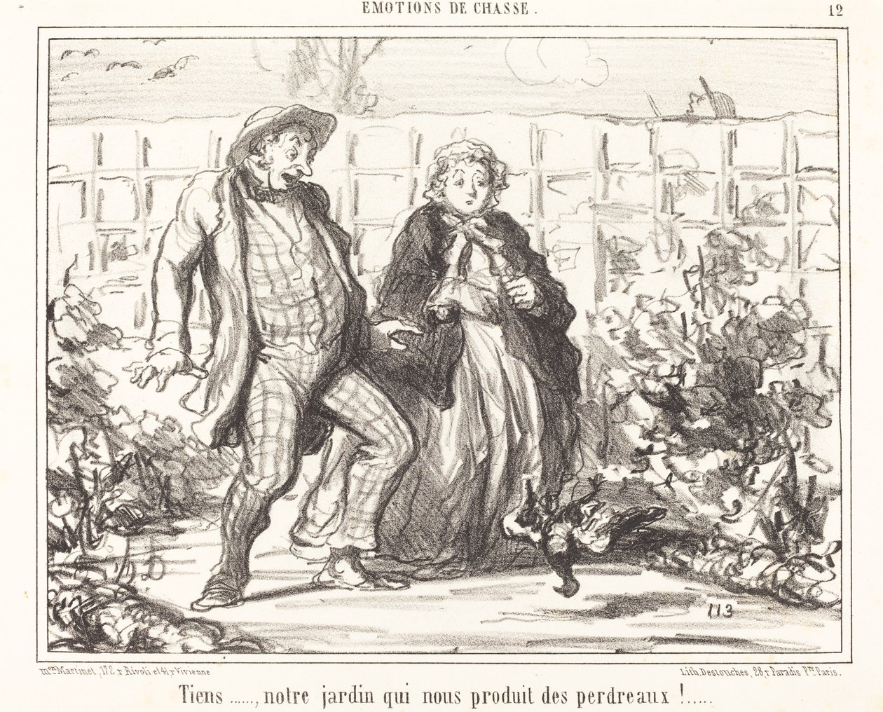 İşte... bahçemiz... keklik üretiyor!... by Honoré Daumier