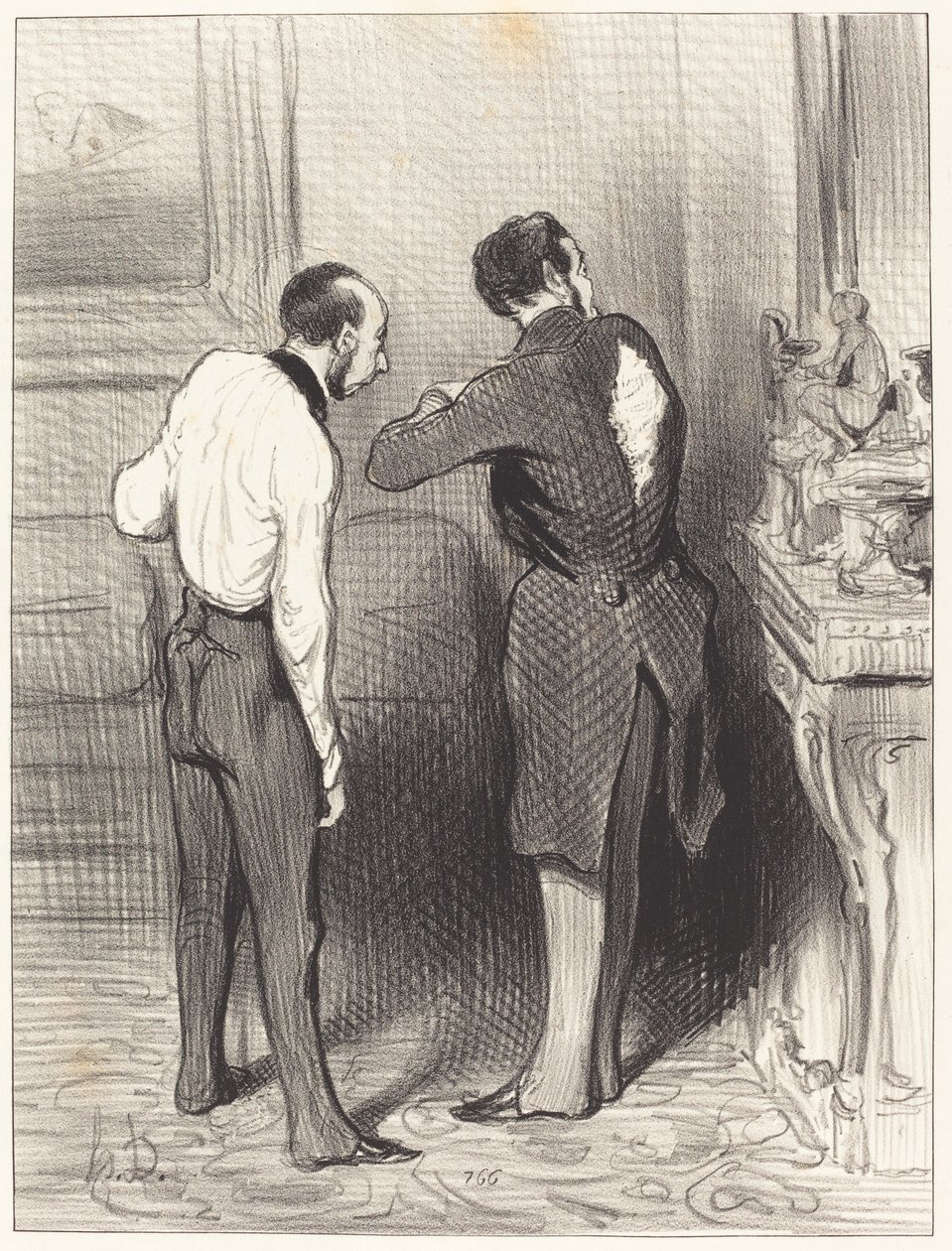 Elbisen bana yakışıyor, ödünç alıyorum... by Honoré Daumier