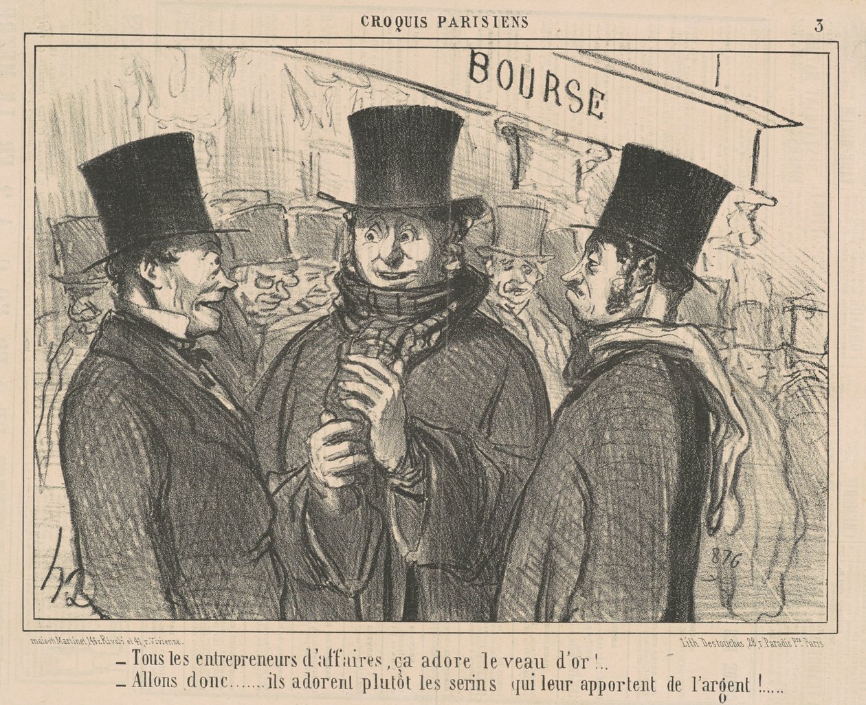 Tüm girişimciler onu sever... by Honoré Daumier