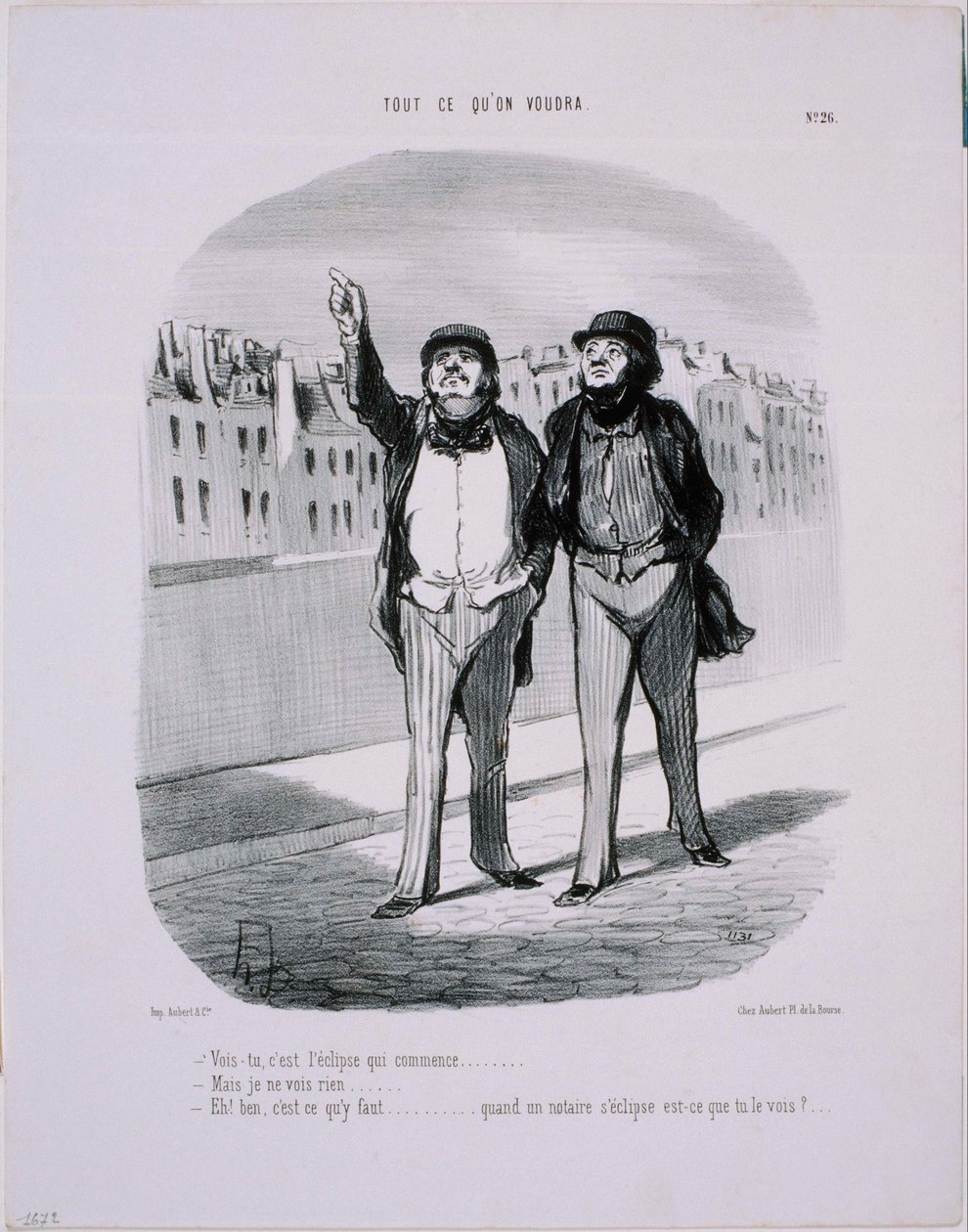Tek istediğimiz- Görüyorsun, başlayan tutulma by Honoré Daumier