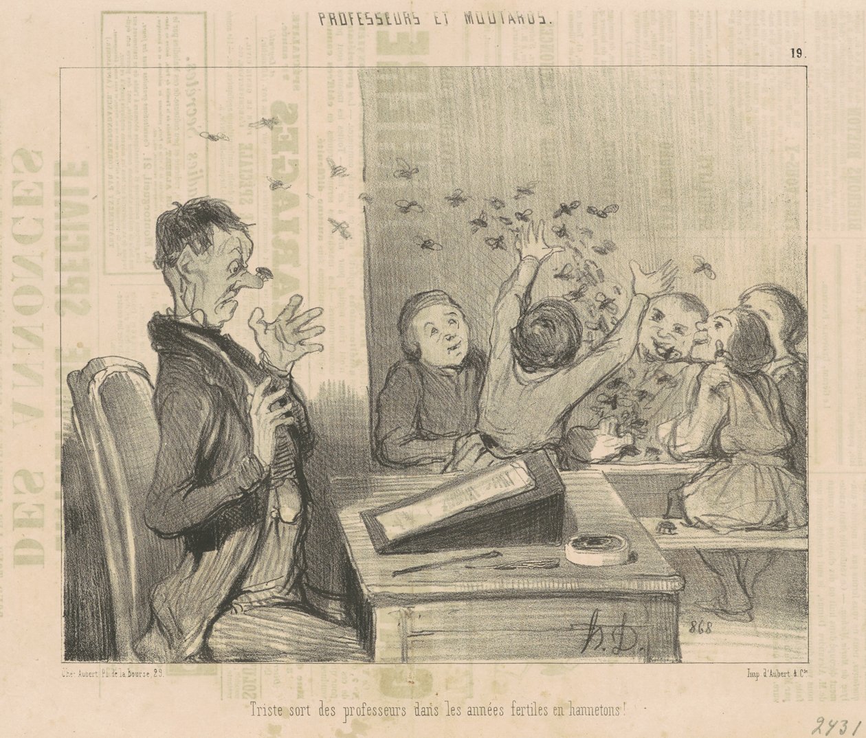 Öğretmenlerin acı kaderi... by Honoré Daumier