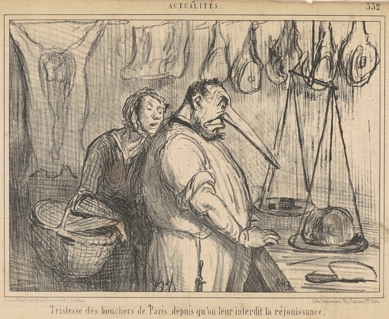 Paris kasaplarının hüznü... by Honoré Daumier