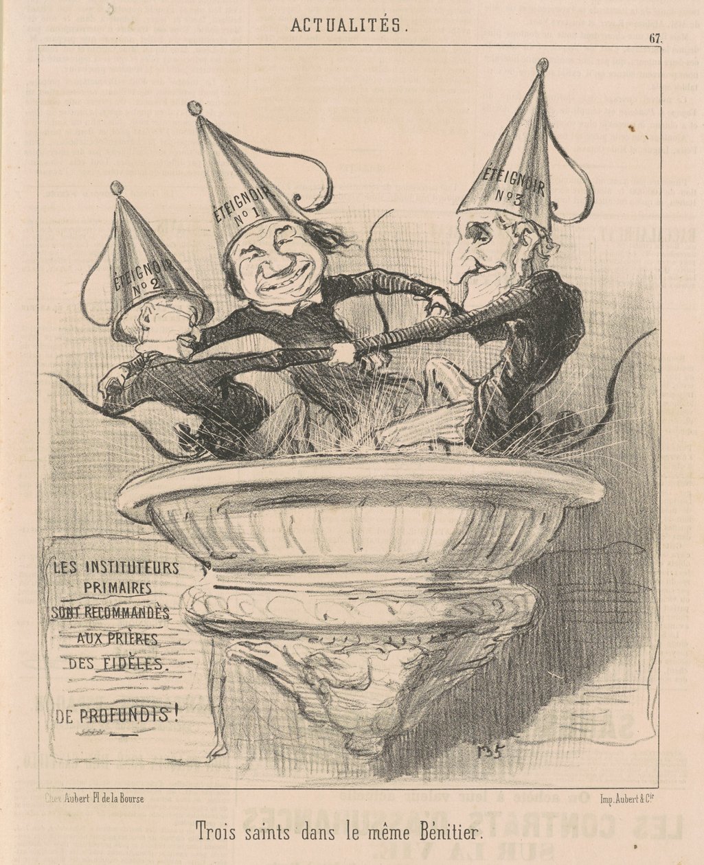 Aynı ocakta üç aziz by Honoré Daumier