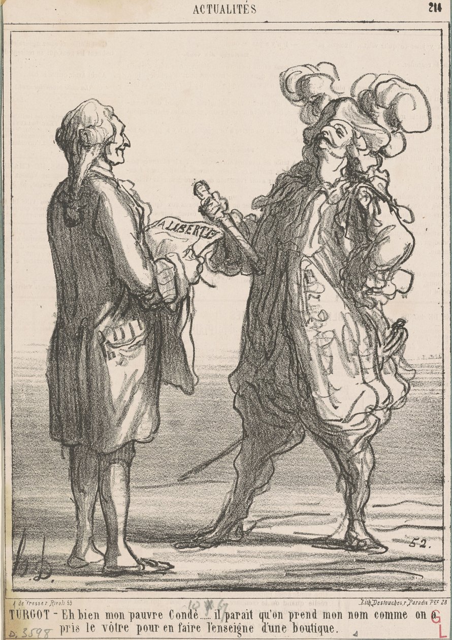 Turgot -- Peki benim zavallı mahkumum... by Honoré Daumier
