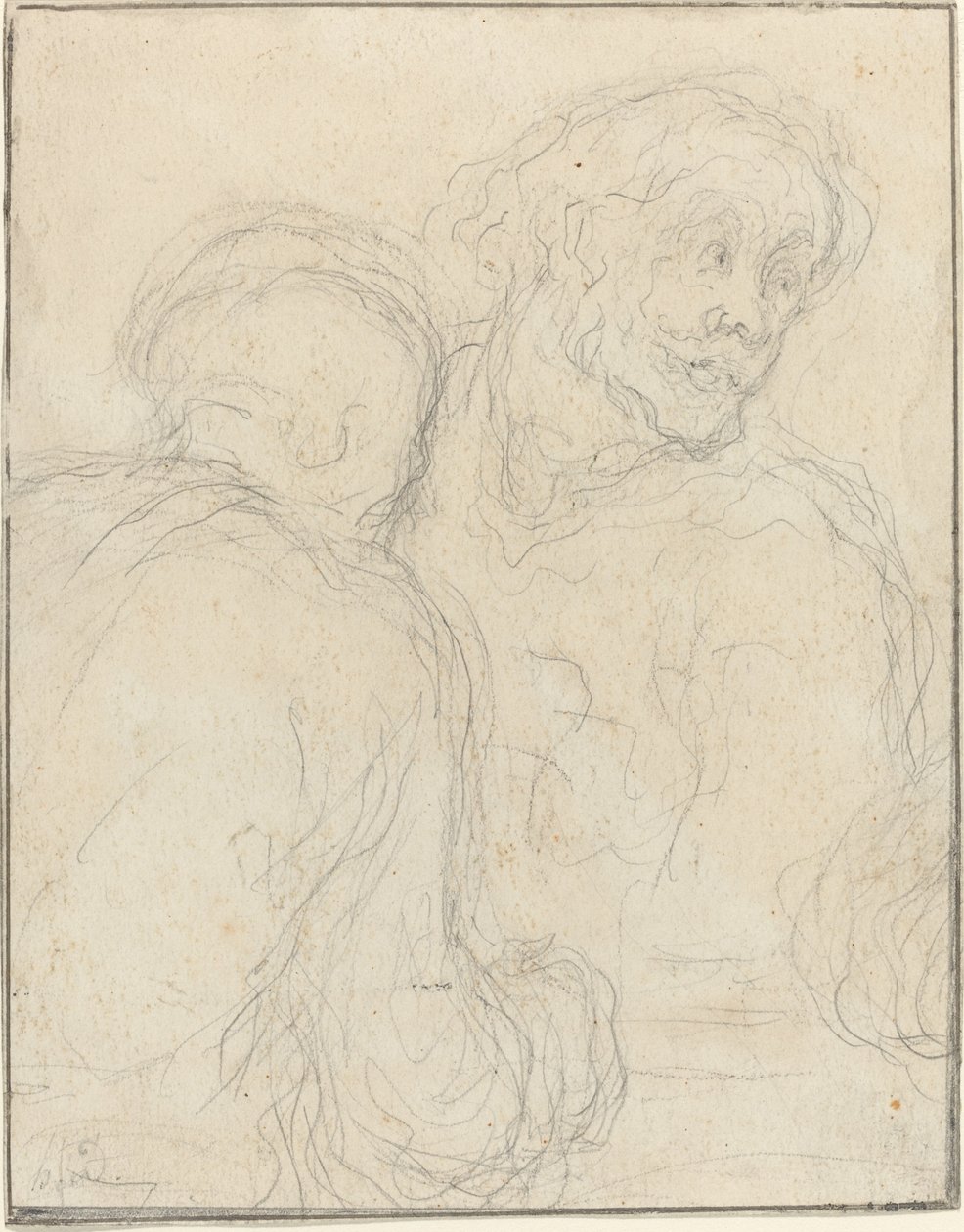 İki adam by Honoré Daumier