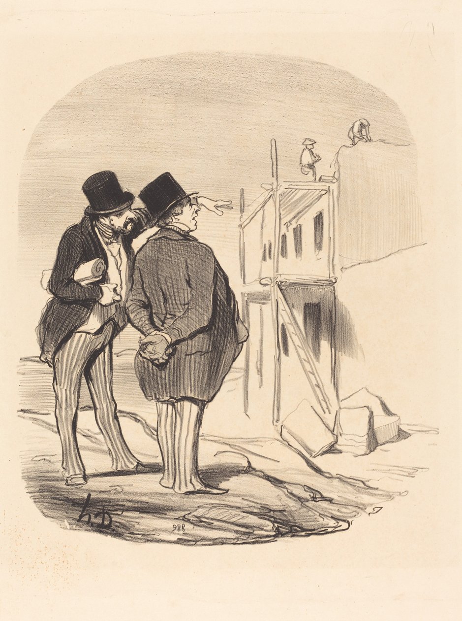 Harabeler Arasında İki Adam by Honoré Daumier