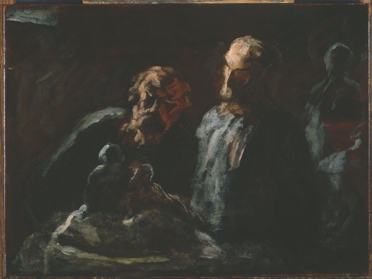 İki Heykeltıraş by Honoré Daumier