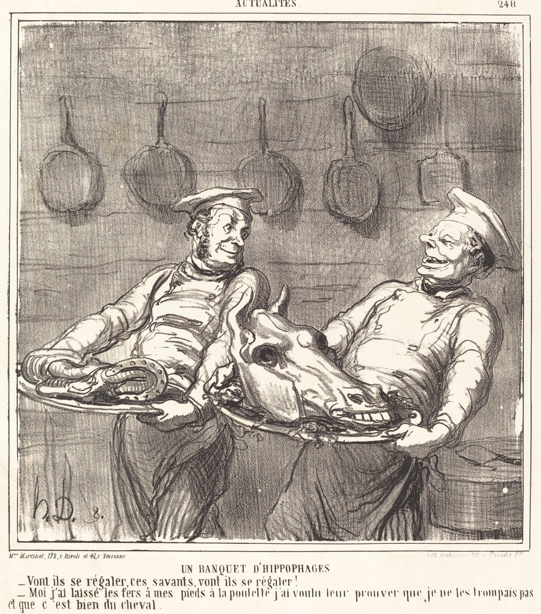 At yiyicilerin ziyafeti by Honoré Daumier