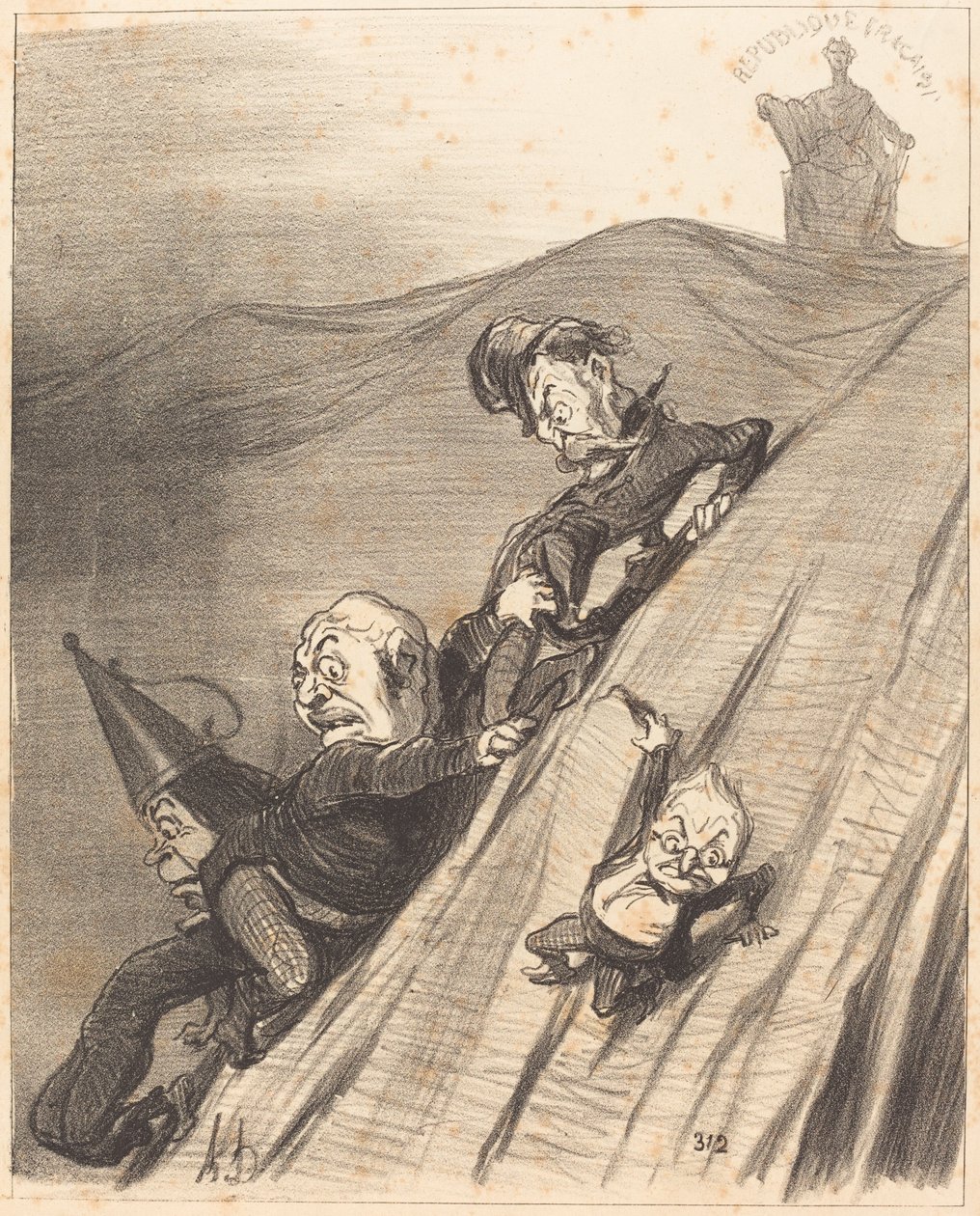 tehlikeli bir yol by Honoré Daumier