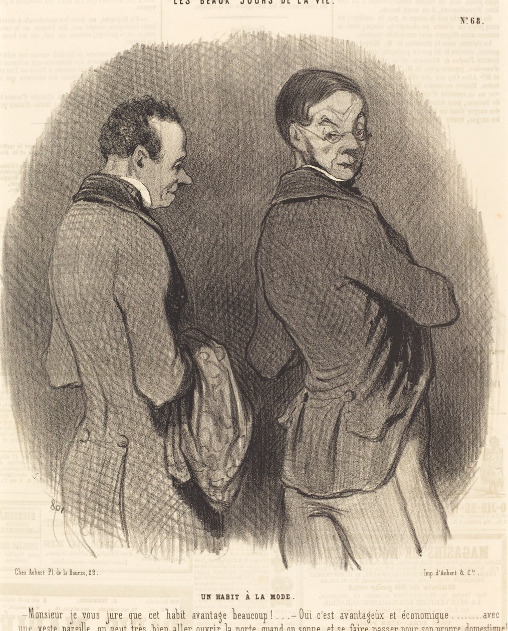 Modaya uygun bir kıyafet by Honoré Daumier