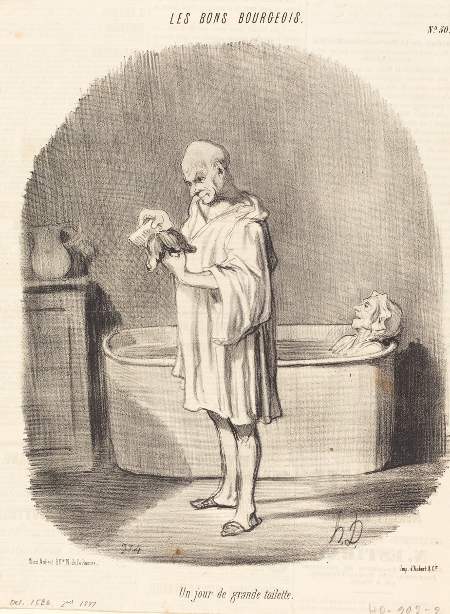 Harika bir tuvalet günü by Honoré Daumier